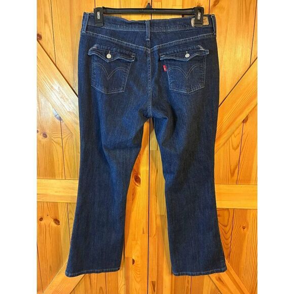 Levi's 515 Boot Cut Dark Wash Jeans Size 14S (8840) - Picture 7 of 9